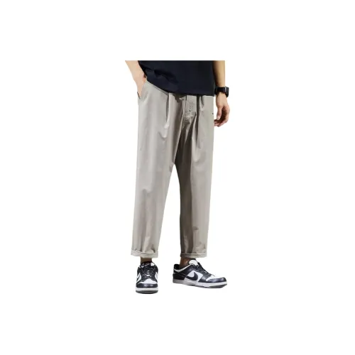 Tonlion Casual Pants Men's Tea Pink Brown