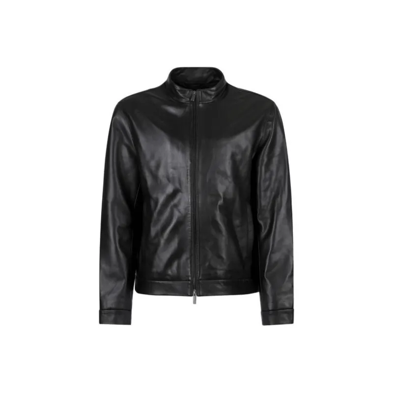 Calvin Klein Zip up Leather Jacket-0