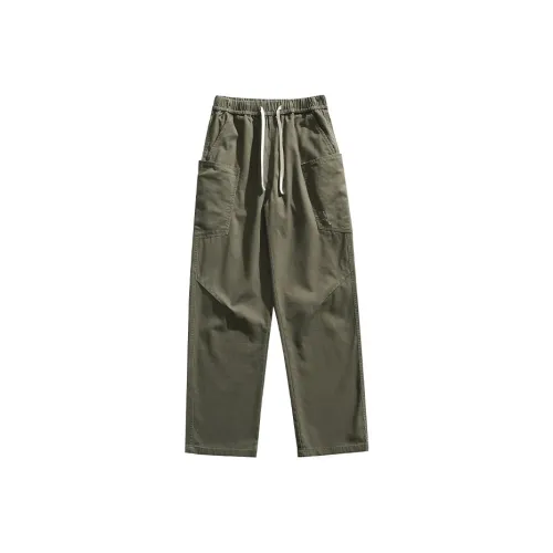 GSUE Casual Pants Unisex Army Green