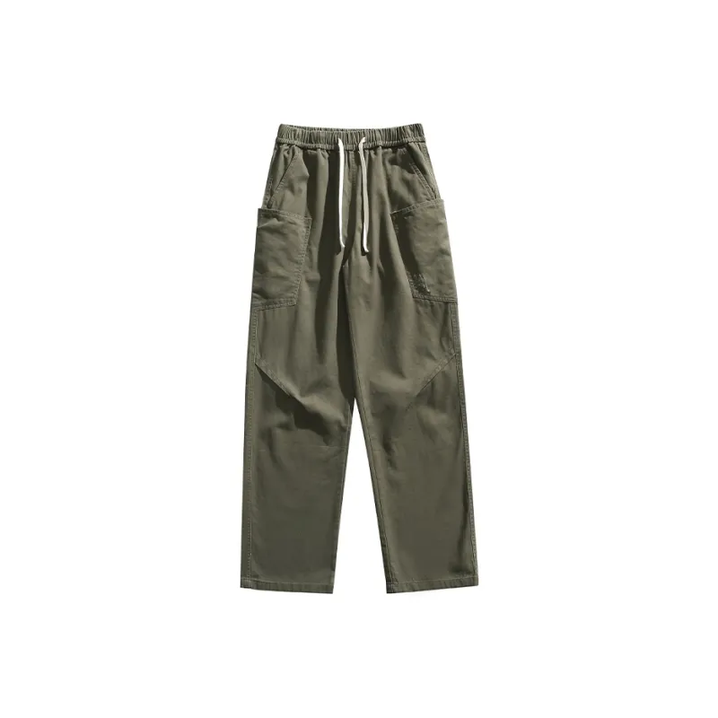 GSUE Casual Pants Unisex Army Green-0