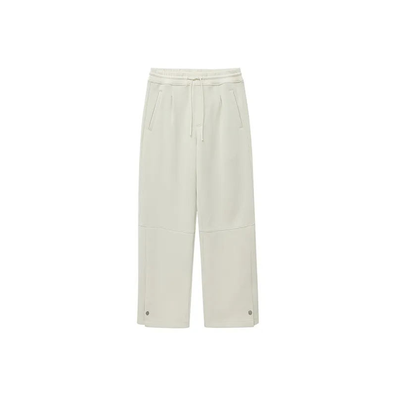NANS STUDIO Straight Thickened And Fleece Lined Casual Pants Men's-0