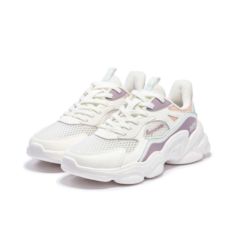 361° Slip Resistant, Breathable, And Supportive Low Top Casual Shoes Women's Feather White Lilac Gray Purple-3