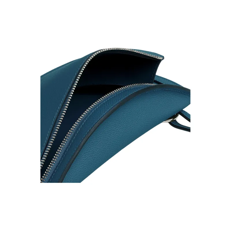 HERMES Petite Course Epsom Leather Shoulder Bag Small Size Women's S4 Deep Blue Dark Blue-4