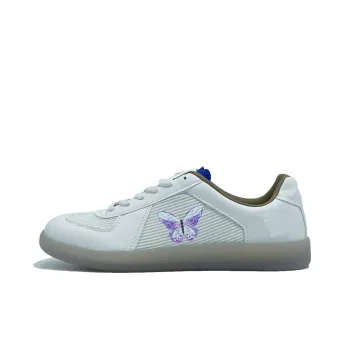 PAIN OR PLEASURE Skateboard Shoes Unisex White Blue Magnolia