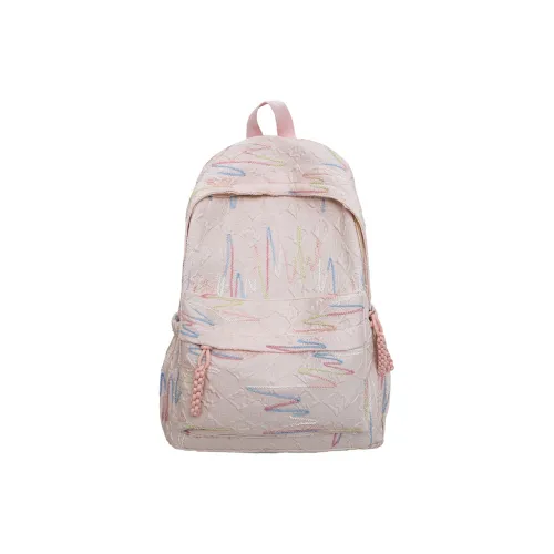Yalu Nylon Backpack Unisex Light Pink/Ecru/Black/Pink/Light Yellow/Sky Blue