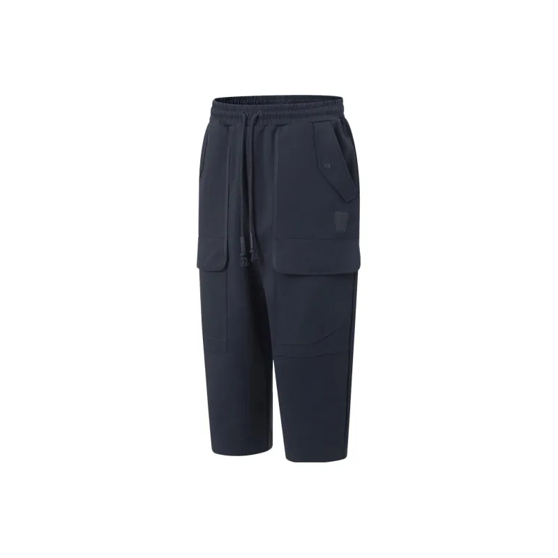 LiNing Li Ning X Jackie Chan Co branded Kung Fu Series Casual Pants Men Charcoal Black-0