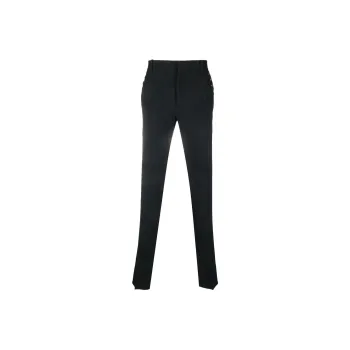 Alexander McQueen Eyelet Detailed Cropped Tailored Trousers