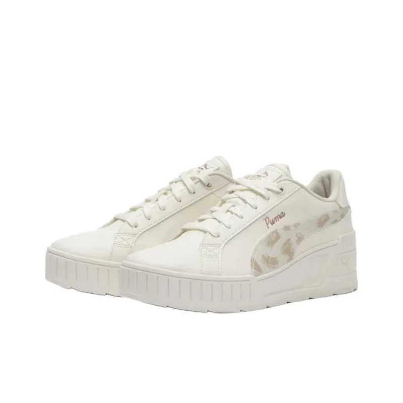 PUMA Carmen Anti Slip Wear Resistant Low Top Casual Shoes Women's Beige-2