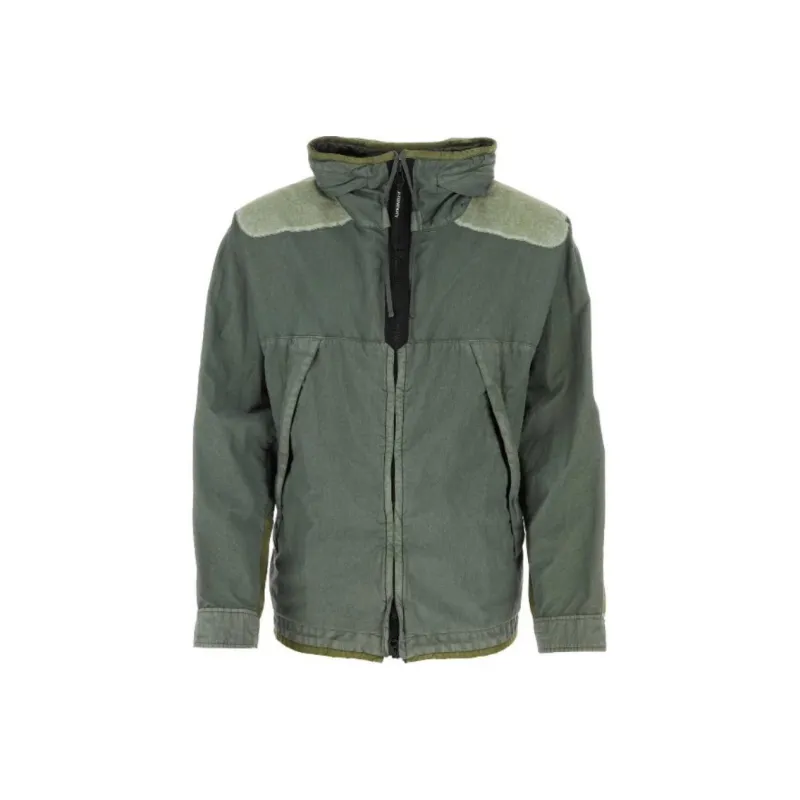 C.P.Company Zip Up Panelled Hooded Windbreaker-0