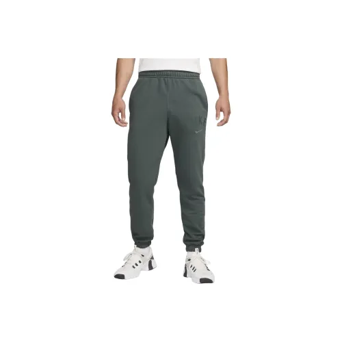 Nike Swoosh Dri FIT Fleece Fitness Joggers Knitted Sports Pants Men's Vintage Green