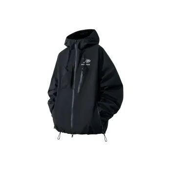 PISYPOX Waterproof And Windproof Windbreaker Jacket Unisex Black