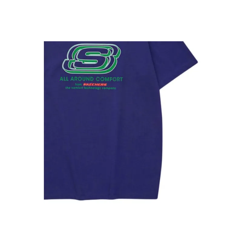 Skechers Colorful T Shirt Unisex Medieval Blue-3