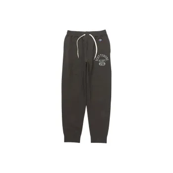 Champion FW24 Knitted Sports Pants Unisex Beige Black
