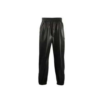 NANUSHKA Leather Pants Men Black