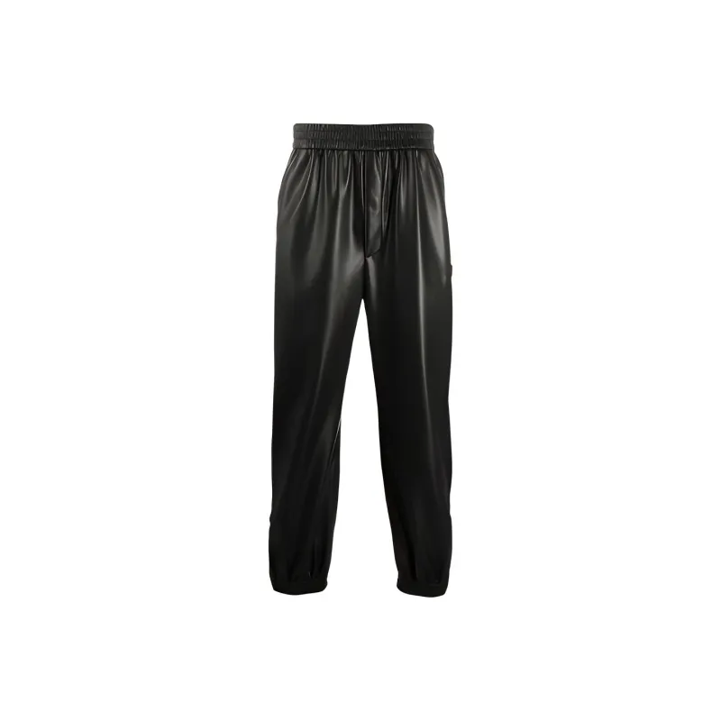 NANUSHKA Leather Pants Men Black-0