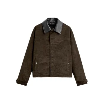 ZARA Leather Jacket Men's Brown