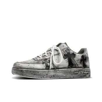 BEN SHERMAN Lightweight And Breathable Low Top Skateboard Shoes Men's Gray Distressed