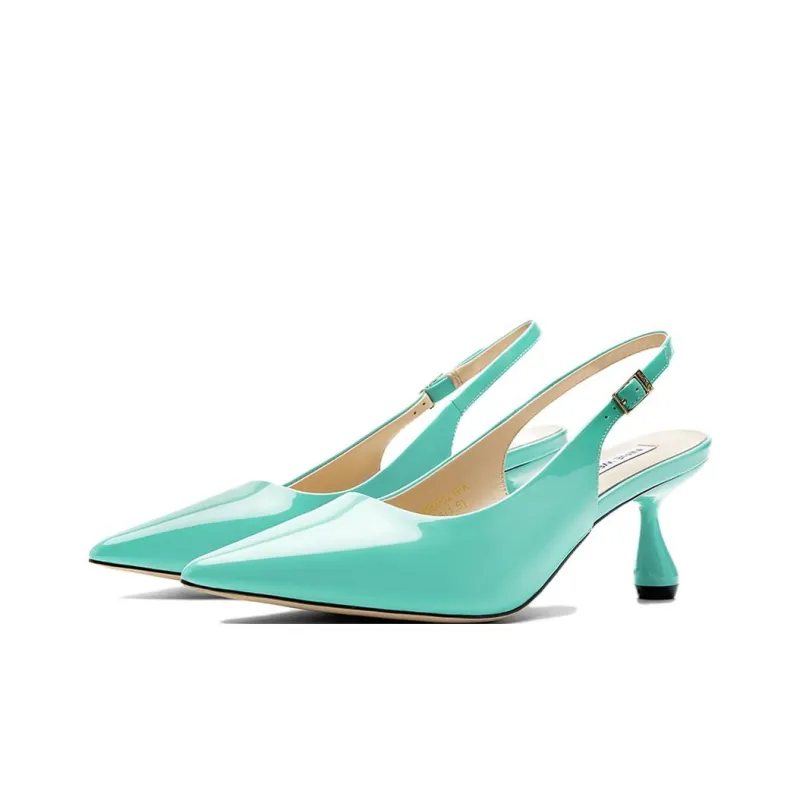 NINE WEST Chunky Heel High Heels 6.5cm Women's-8