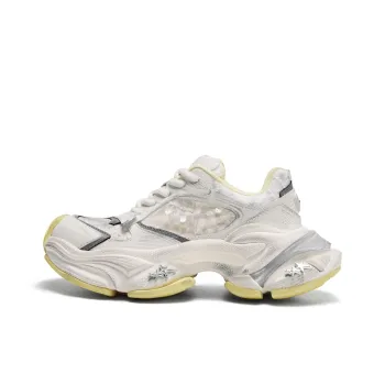 CHERYKALLY Star Pulse Slip Resistant, Abrasion Resistant, Breathable, Height Increasing Low Top Chunky Sneakers Women's