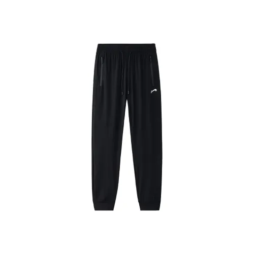 K bird Knitted Sports Pants Unisex Elastic Cuff Black