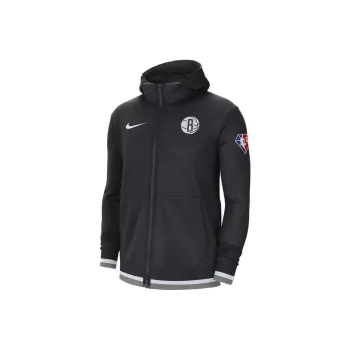 Nike Nba Brooklyn Nets Showtime Dri Fit Full Zip Hoodie