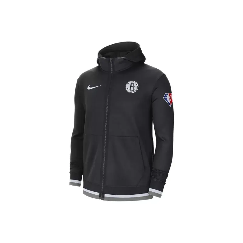 Nike Nba Brooklyn Nets Showtime Dri Fit Full Zip Hoodie-0