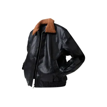ASEDE Leather Jacket Unisex Black