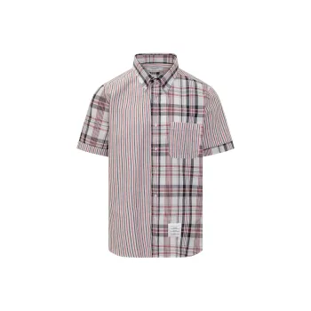 THOM BROWNE Funmix Madras Short Sleeve Shirt