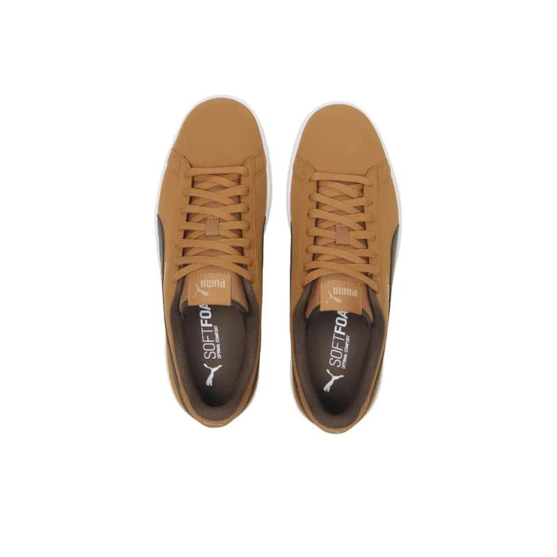 PUMA Smash V2 Anti Slip Wear Resistant Low Top Skateboard Shoes Unisex Brown-3