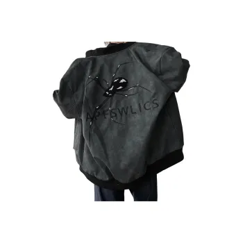 COMOWA Leather Jackets Unisex Black Gray Color