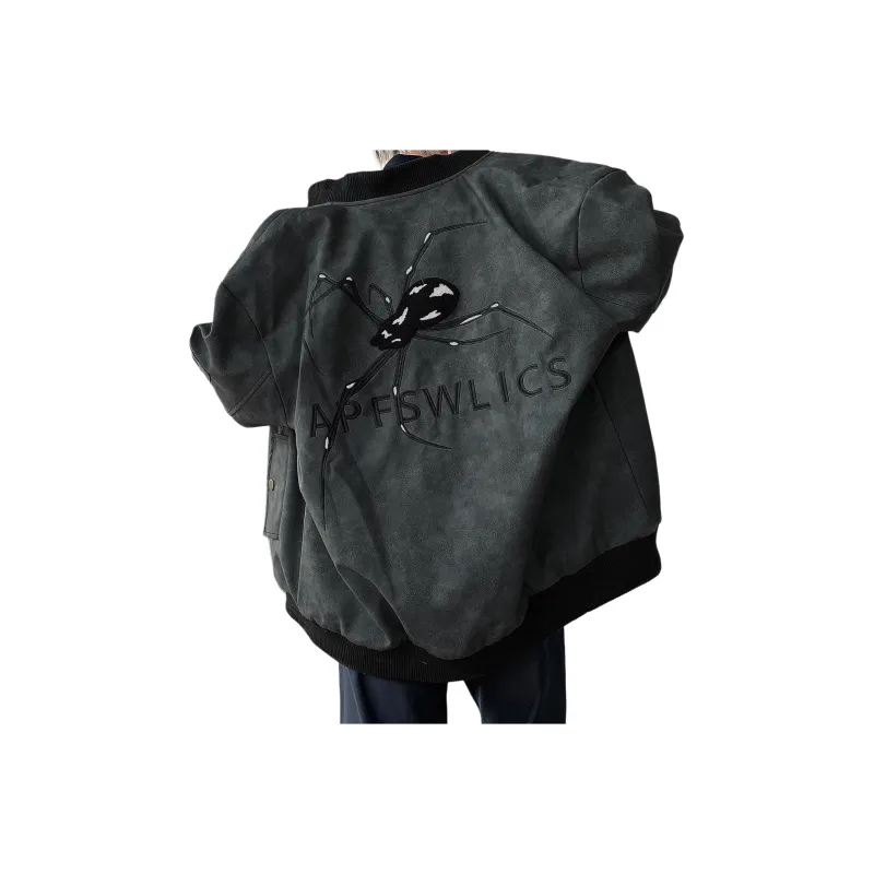 COMOWA Leather Jackets Unisex Black Gray Color-0
