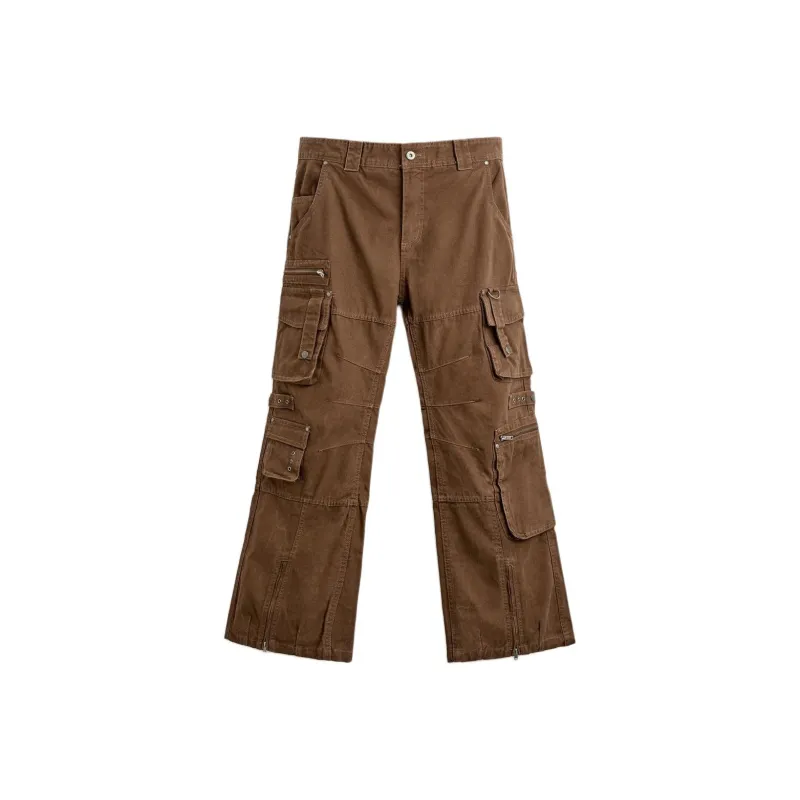 ZARA Cargo Pants Men Brown-0