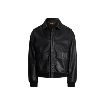 Polo Ralph Lauren Leather Bomber Jacket