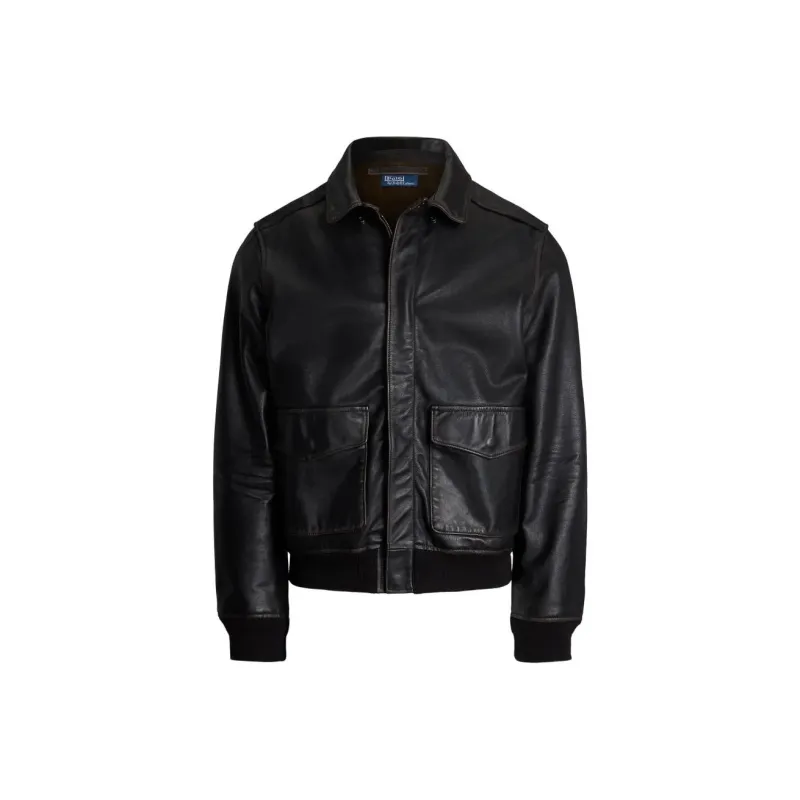 Polo Ralph Lauren Leather Bomber Jacket-0