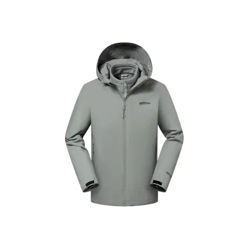 OUTDOOR PRODUCTS Waterproof, Windproof, Breathable, Abrasion Resistant, Thermal Windbreaker Jacket Men's Glacier Gray