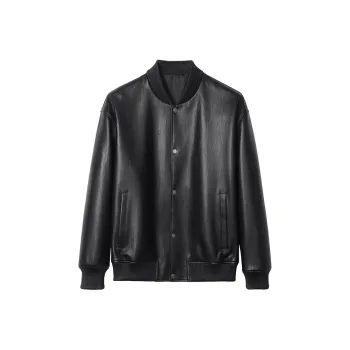 SINBOS Leather Jacket Men's Smoke Ink
