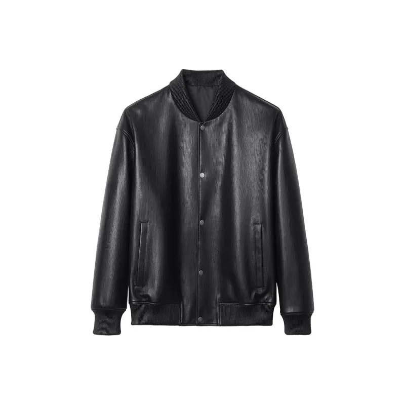 SINBOS Leather Jacket Men's Smoke Ink-0