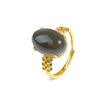 CUIYOUSHIJIA Hetian Jade Rings Smoky Purple Women's