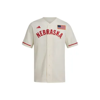 Adidas Free Shipping With AdiClub Nebraska Full Button Jersey