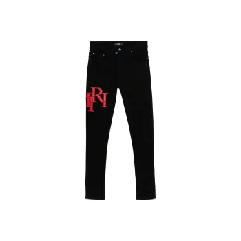 AMIRI Staggered logo embroidered Jeans