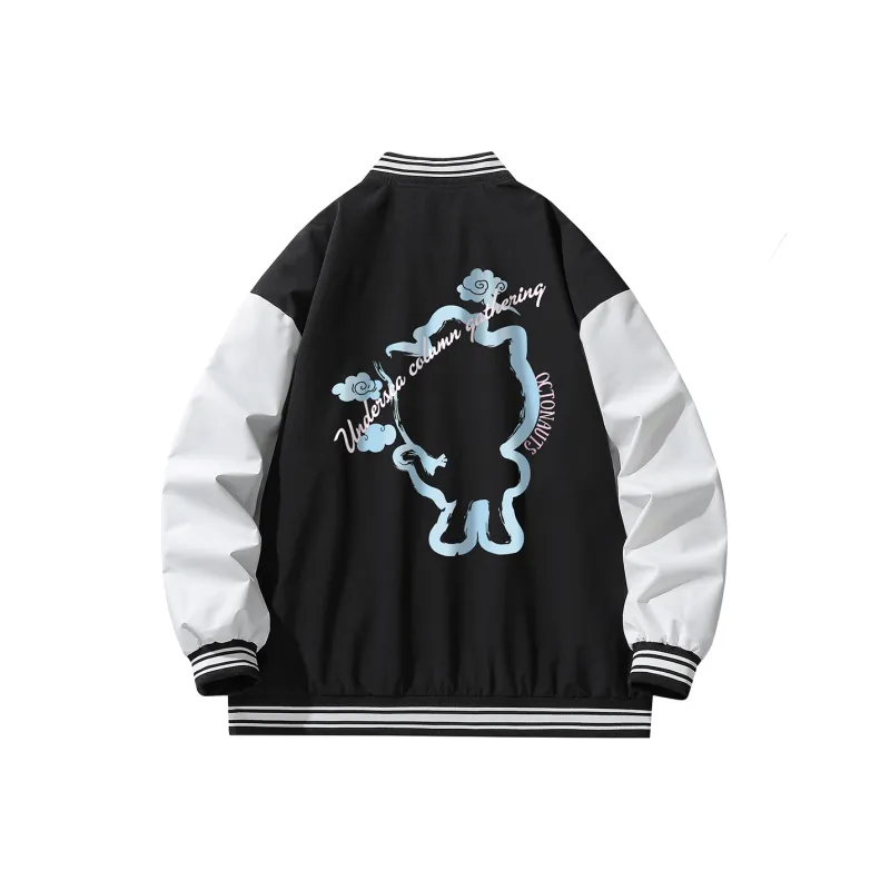 Small Columns Under The Sea Baseball Jacket Unisex-0
