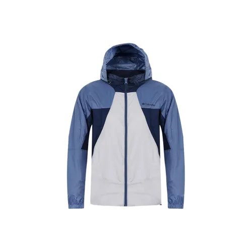 Columbia Super Light Breathable UV Protection Sun Protection Clothing Men's Blue