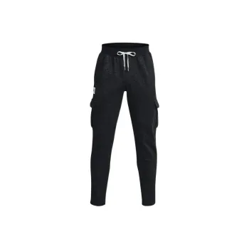 Under Armour Essentials Fleece Heritage Solid Color Knitted Sweatpants Men's Black