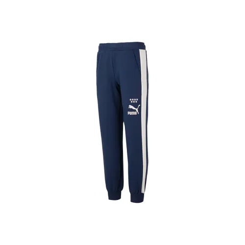 PUMA Knitted Sports Pants Men Blue
