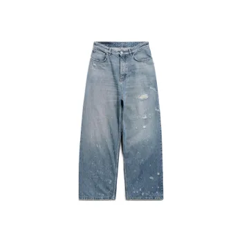 Balenciaga SS24 Casual Pants Loose Fit Unisex Blue