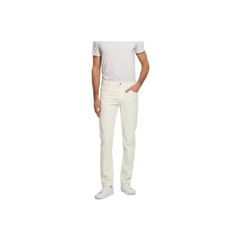 GUESS Coated Tapered Jeans Jeans Men's White-0