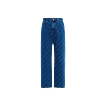 MARNI Striped Straight Leg Jeans