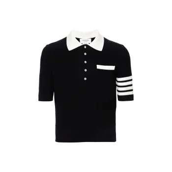 THOM BROWNE 4 Bar Relaxed Fit Hector Polo Shirt