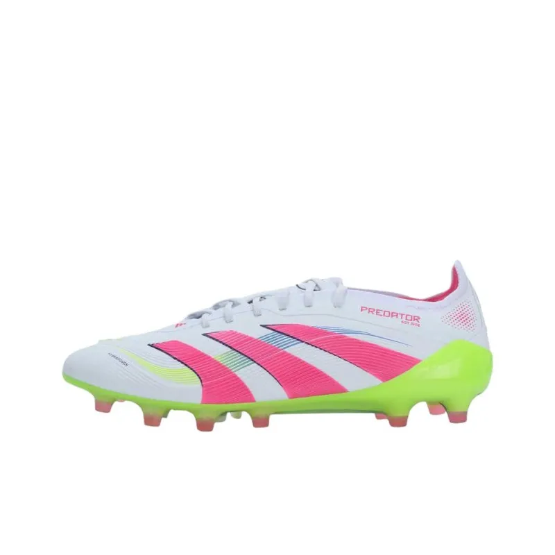 Adidas PREDATOR ELITE Anti Slip Wear Resistant Soccer Shoes Unisex White Pink-0
