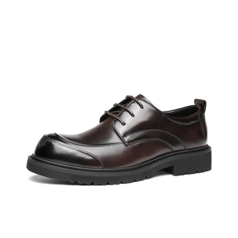 HAPPY DINO Men's Casual Shoes Men Low Top Black, Brown-6